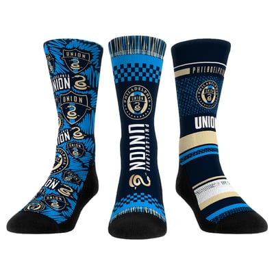  Philadelphia Union Rock Em Unisex Three-Pack Crew Socks Set - Navy