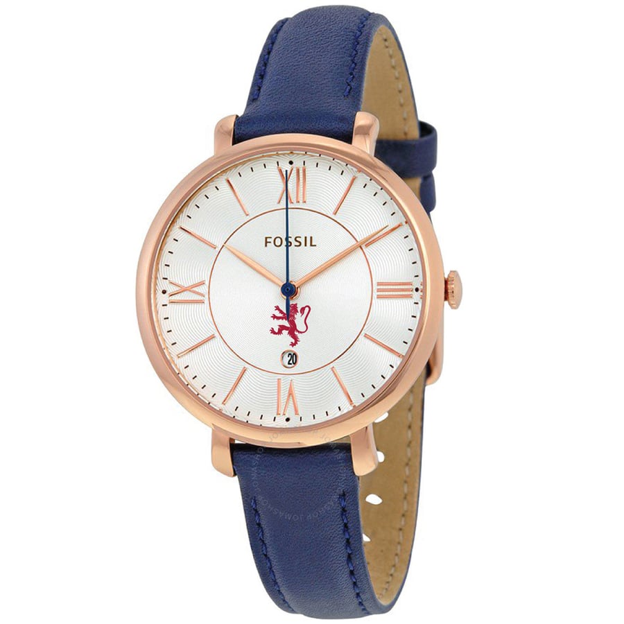 Women's Fossil Navy Phillips Exeter Academy Big Red Jacqueline Leather ...