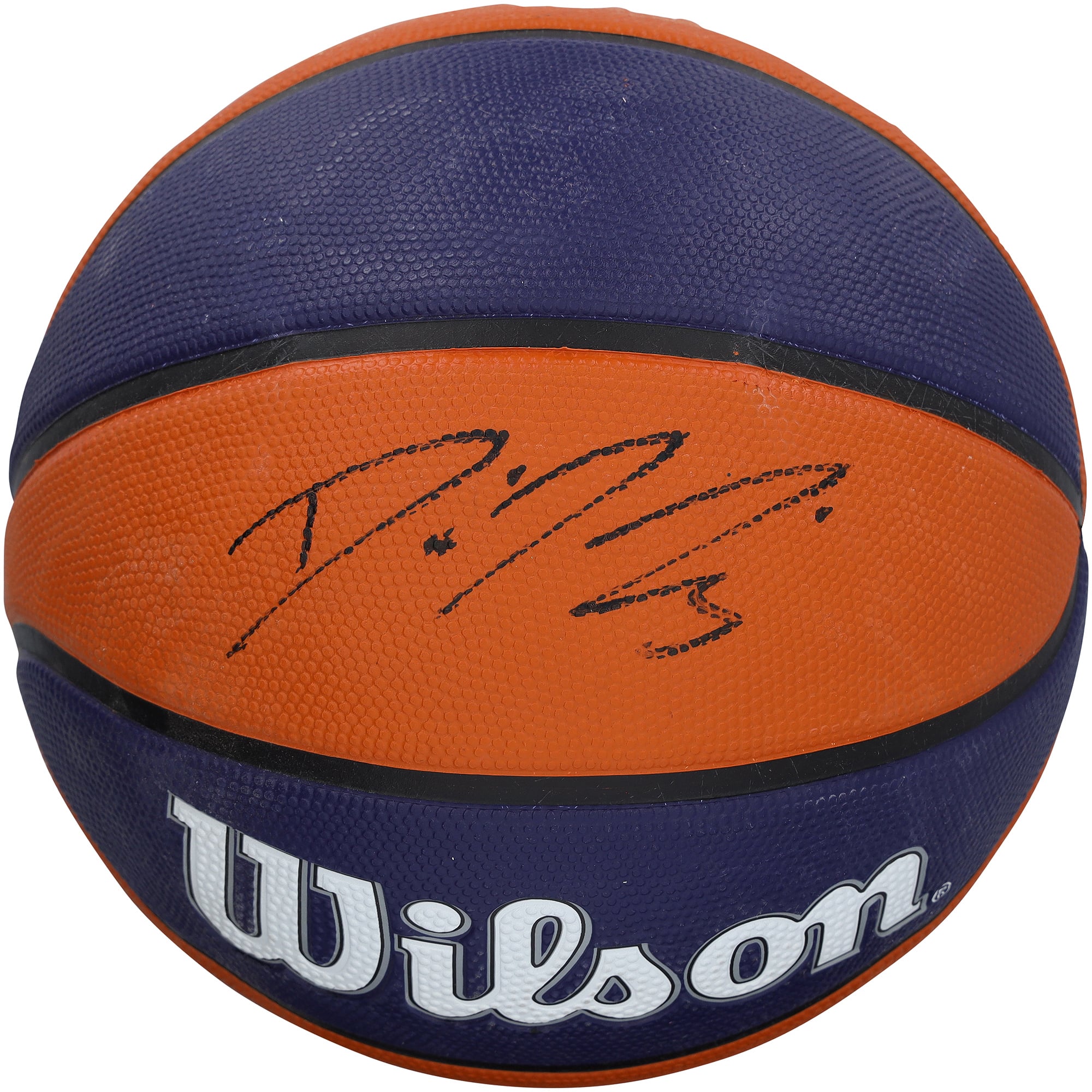 Ballon de basket-ball Wilson Tribute violet/orange autographié par Diana Taurasi (Phoenix Mercury)
