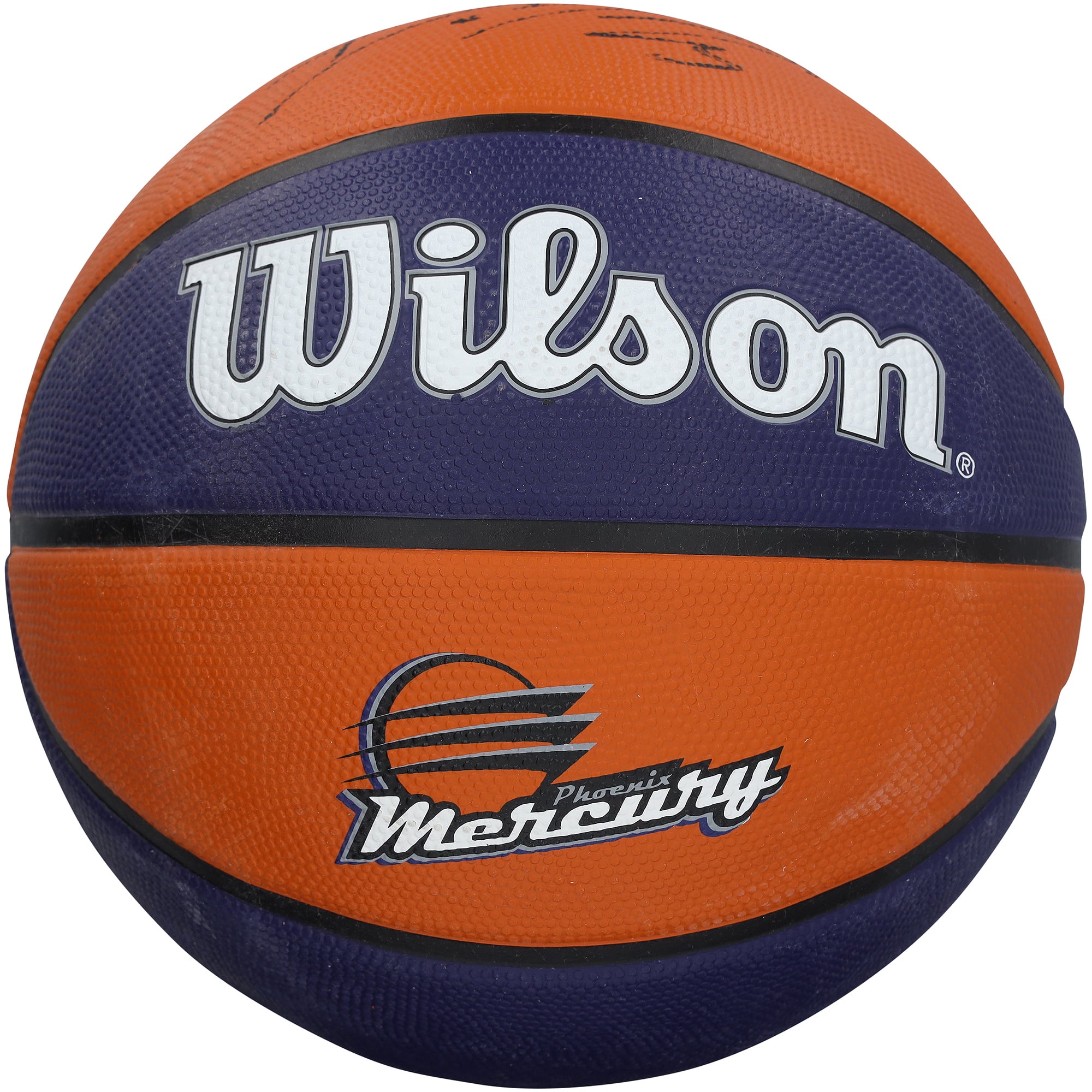 Ballon de basket-ball Wilson Tribute violet/orange autographié par Diana Taurasi (Phoenix Mercury)