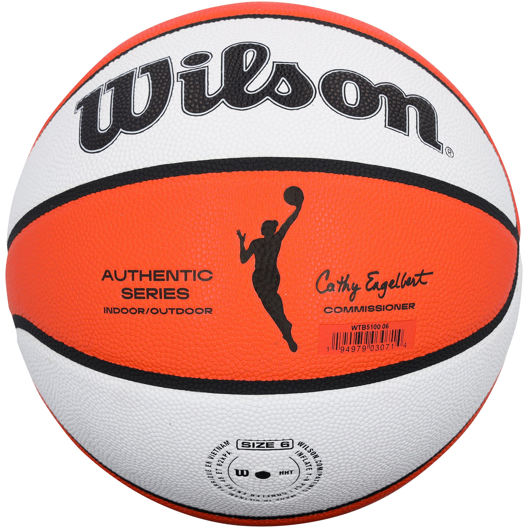 Ballon de basket-ball WNBA Wilson Authentic Series autographié par Diana Taurasi (Phoenix Mercury)