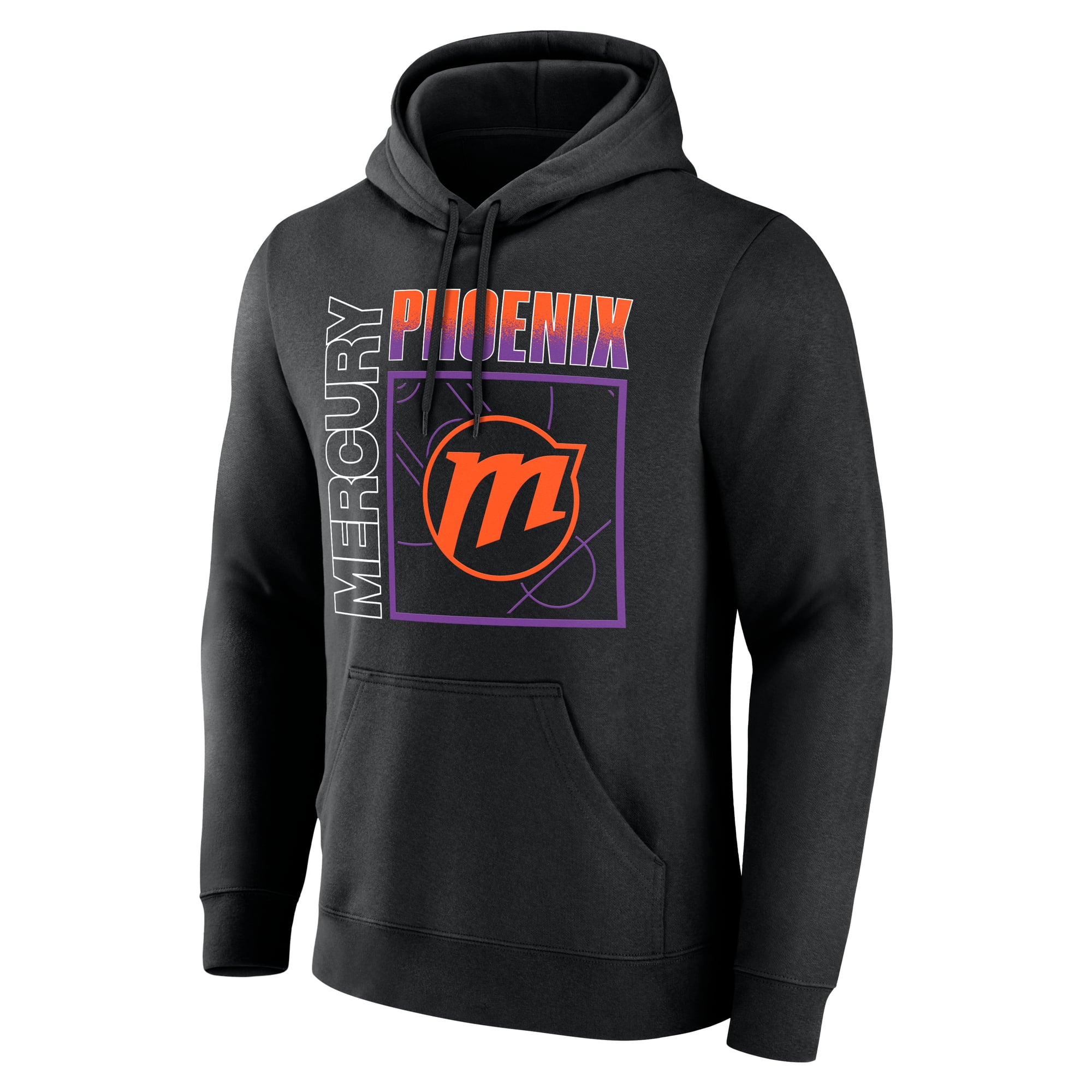 Men's Black Phoenix Mercury Home Court Pop Personalized Name & Number Hoodie