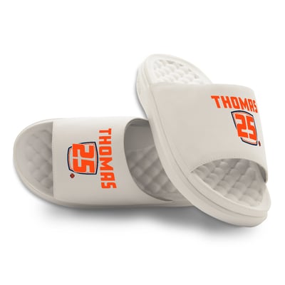 Alyssa Thomas Phoenix Mercury ISlide Unisex Shield Logo Motive Slide Sandals - Cream