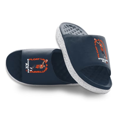 Alyssa Thomas Phoenix Mercury ISlide Unisex Float Like a Butterfly Motive Slide Sandals - Navy