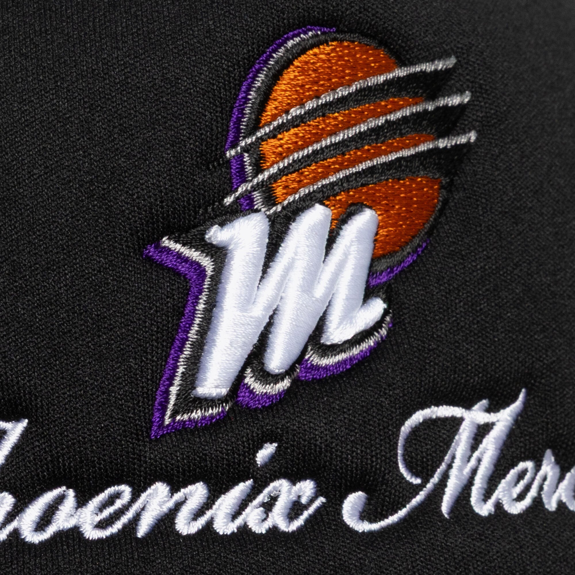 Casquette trucker unisexe Mitchell & Ness Black Phoenix Mercury Script Pro à pincement ajustable