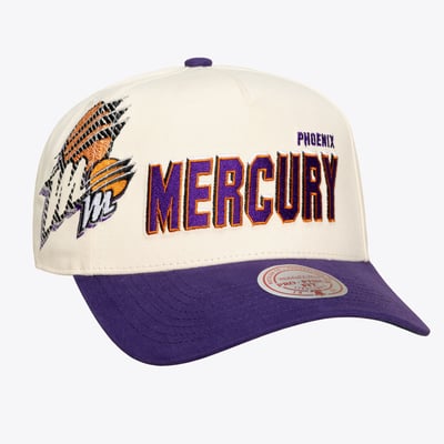 Phoenix Mercury Mitchell & Ness Unisex Big Time Pro Crown Adjustable Hat - Cream