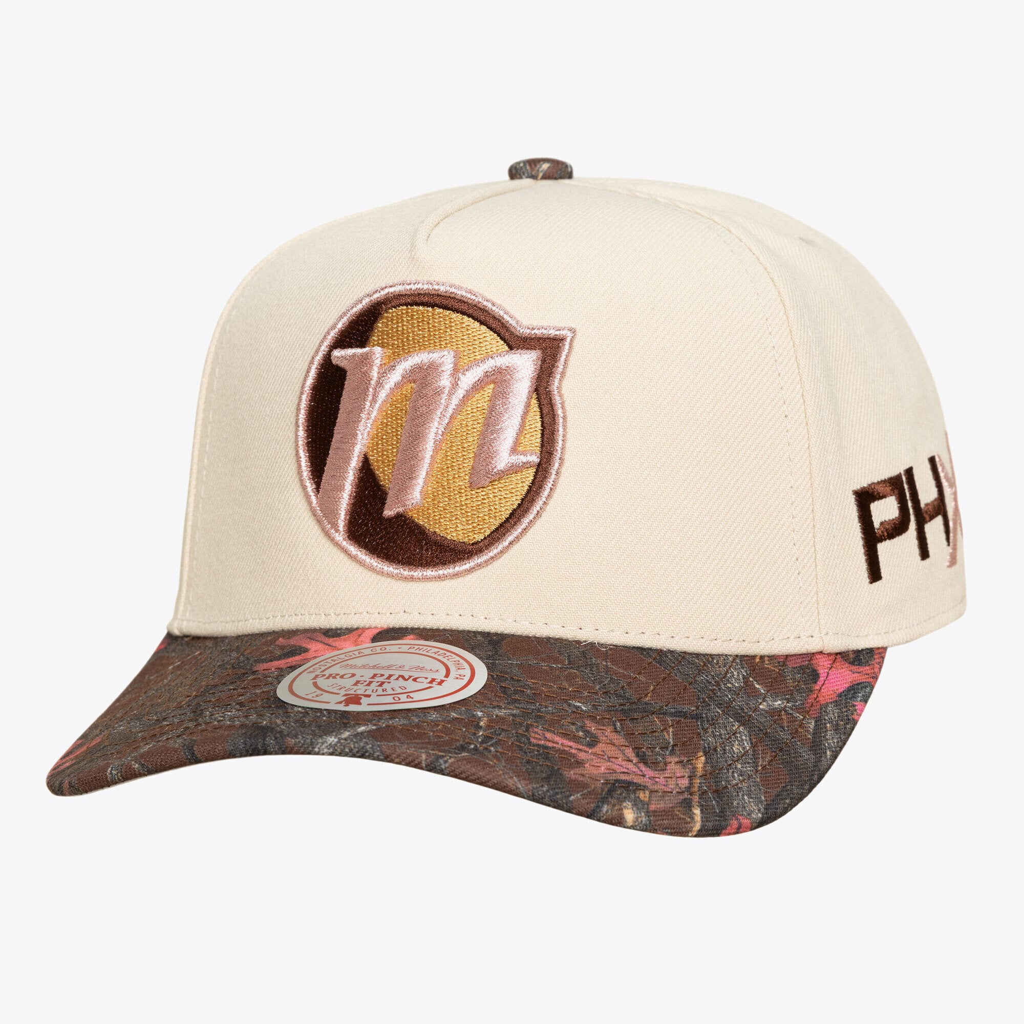 Casquette unisexe Mitchell & Ness Pro crème Phoenix Mercury rose ajustable