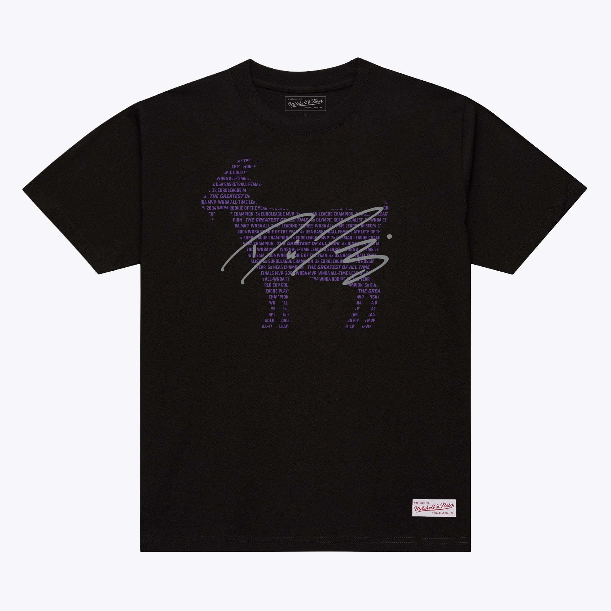 Unisex Mitchell & Ness Diana Taurasi Black Phoenix Mercury Accolades T-Shirt