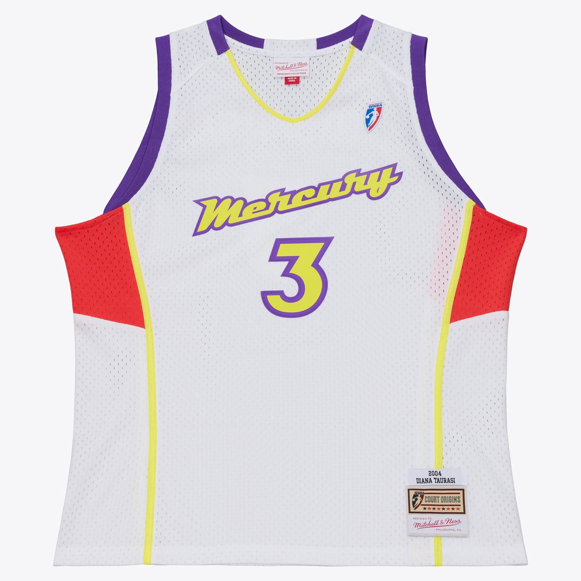 Unisex Mitchell & Ness Diana Taurasi White Phoenix Mercury 2004 Swingman Jersey