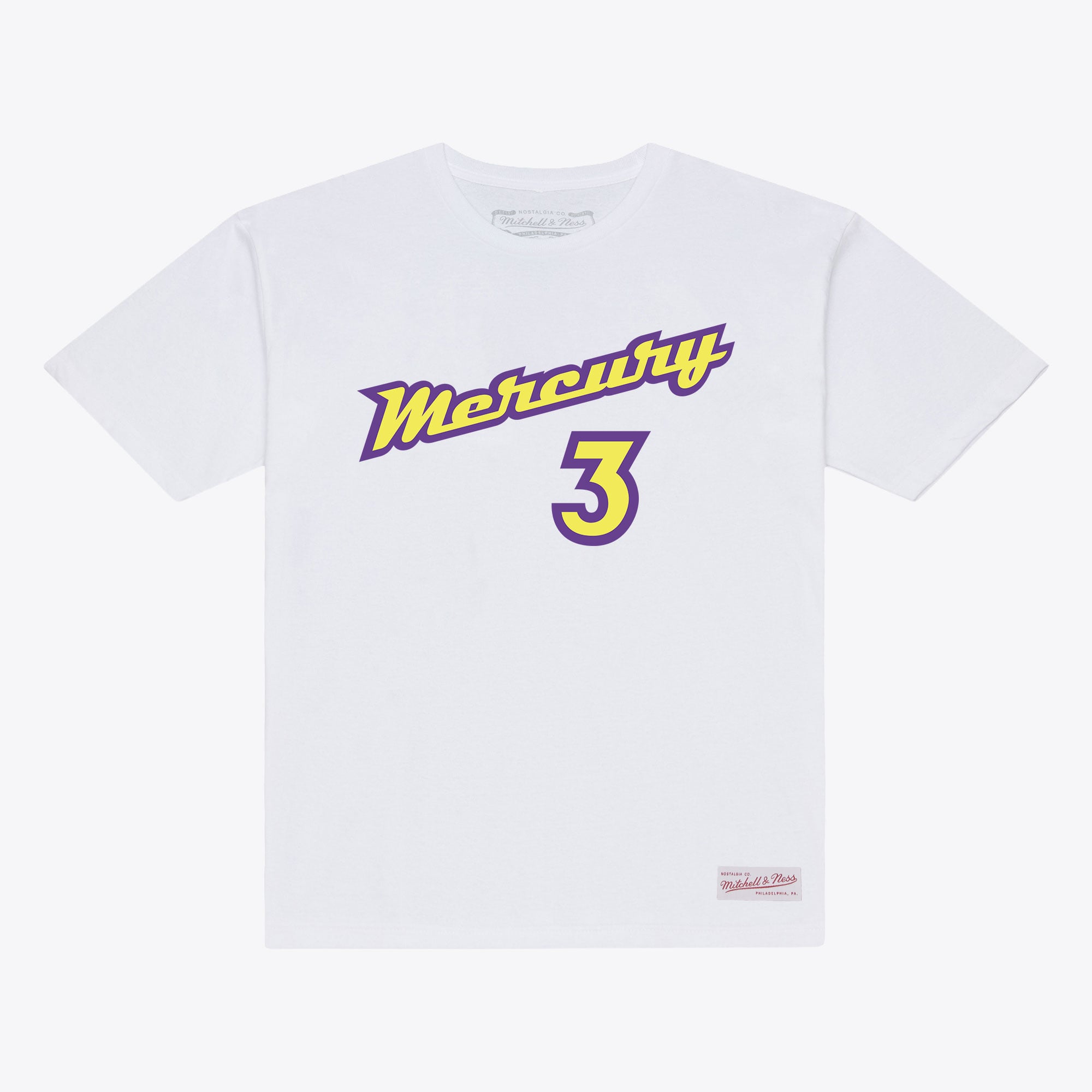 Unisex Mitchell & Ness Diana Taurasi White Phoenix Mercury Vintage Name Number T-Shirt