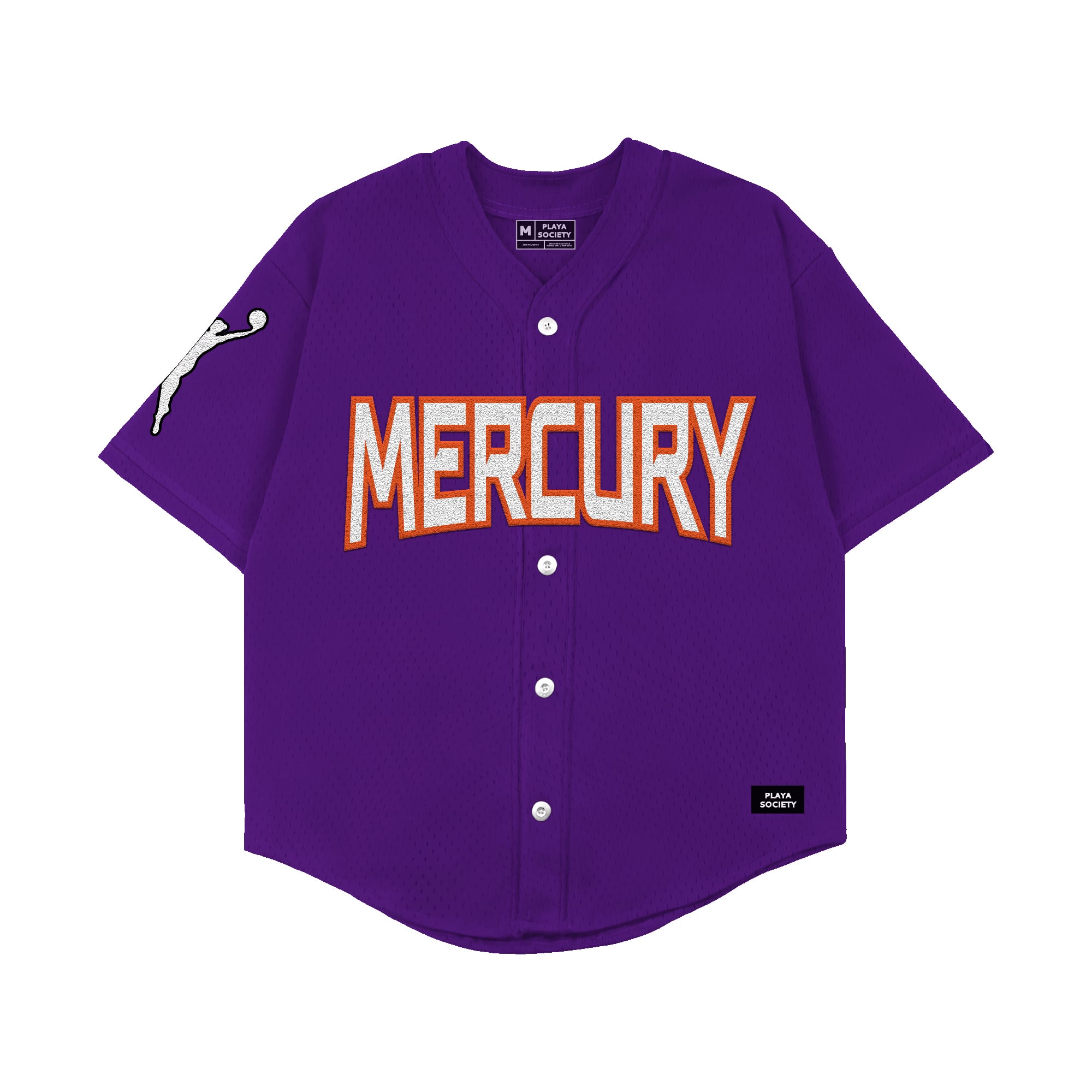 Unisex Playa Society Purple Phoenix Mercury Baseball Fashion Jersey
