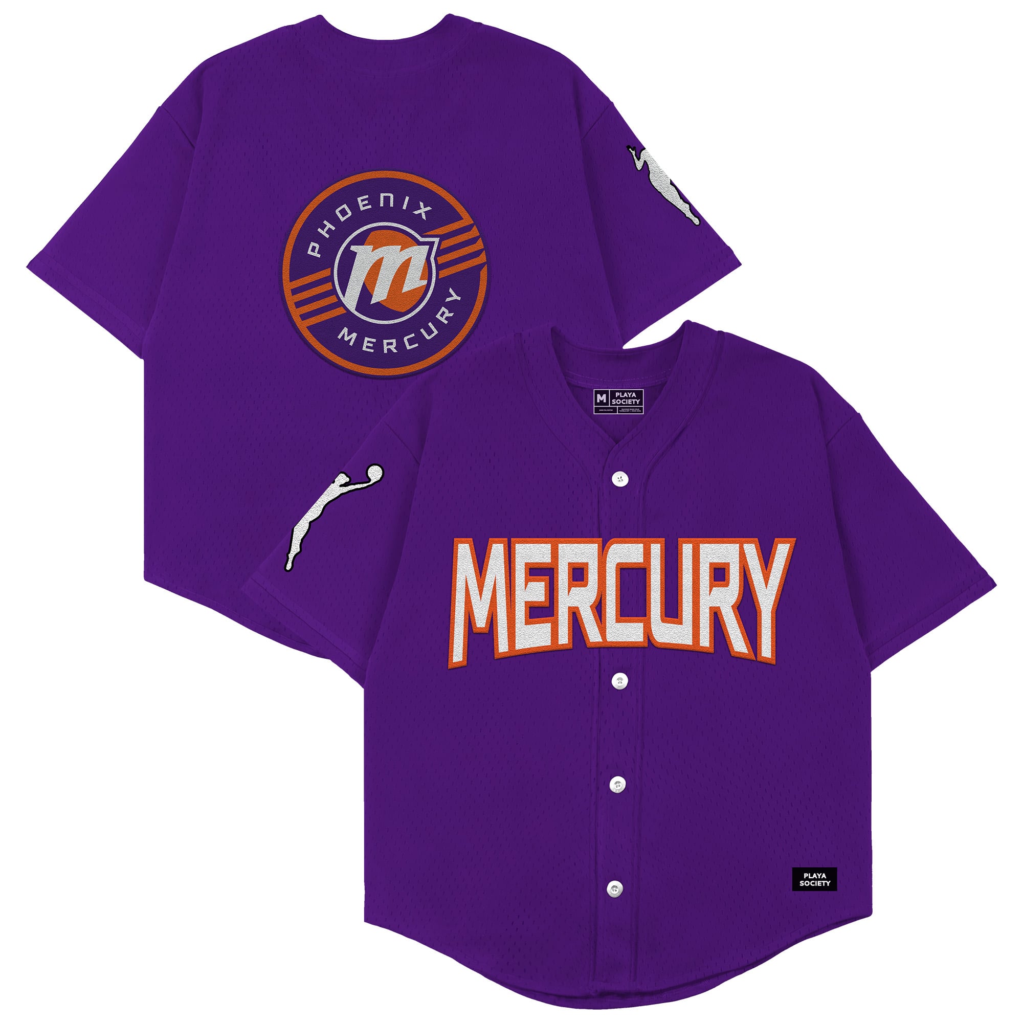 Unisex Playa Society Purple Phoenix Mercury Baseball Fashion Jersey