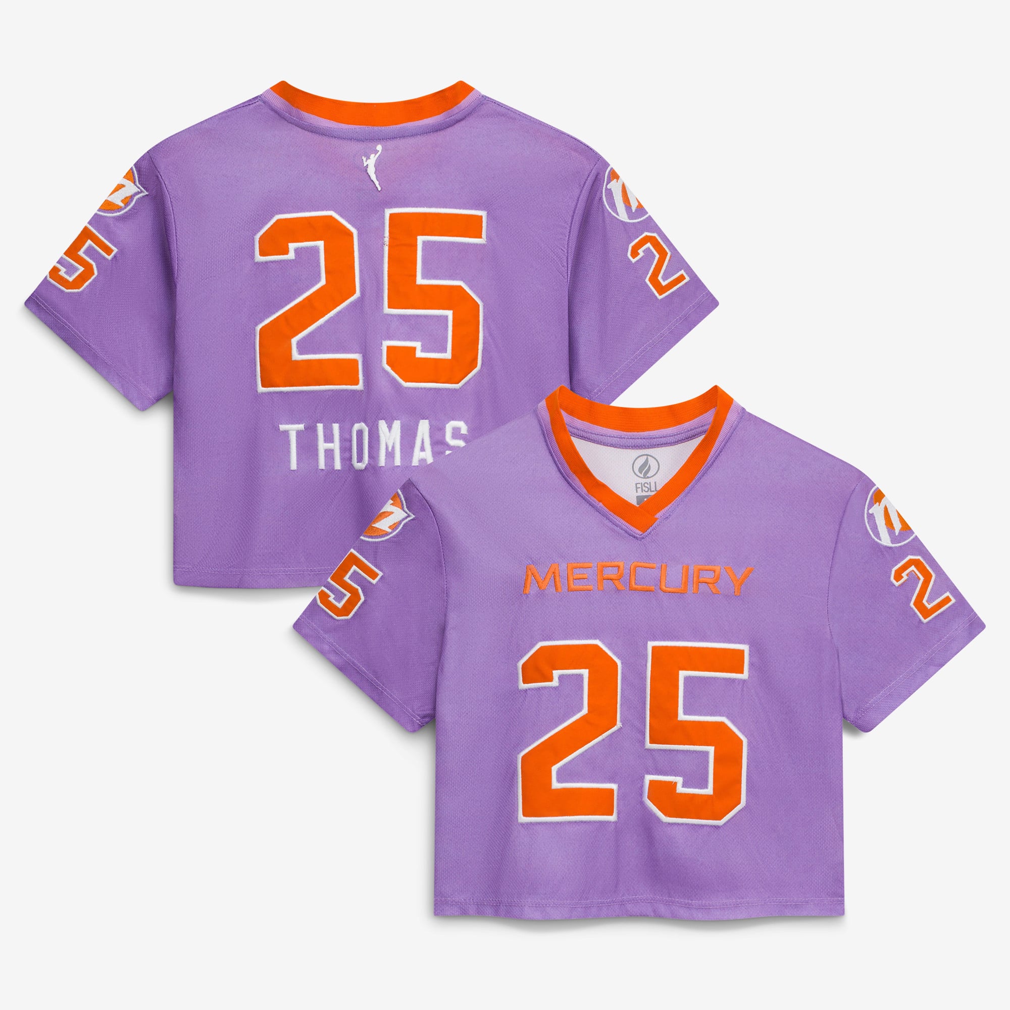 Women's FISLL Alyssa Thomas Purple Phoenix Mercury Cropped Football Jersey