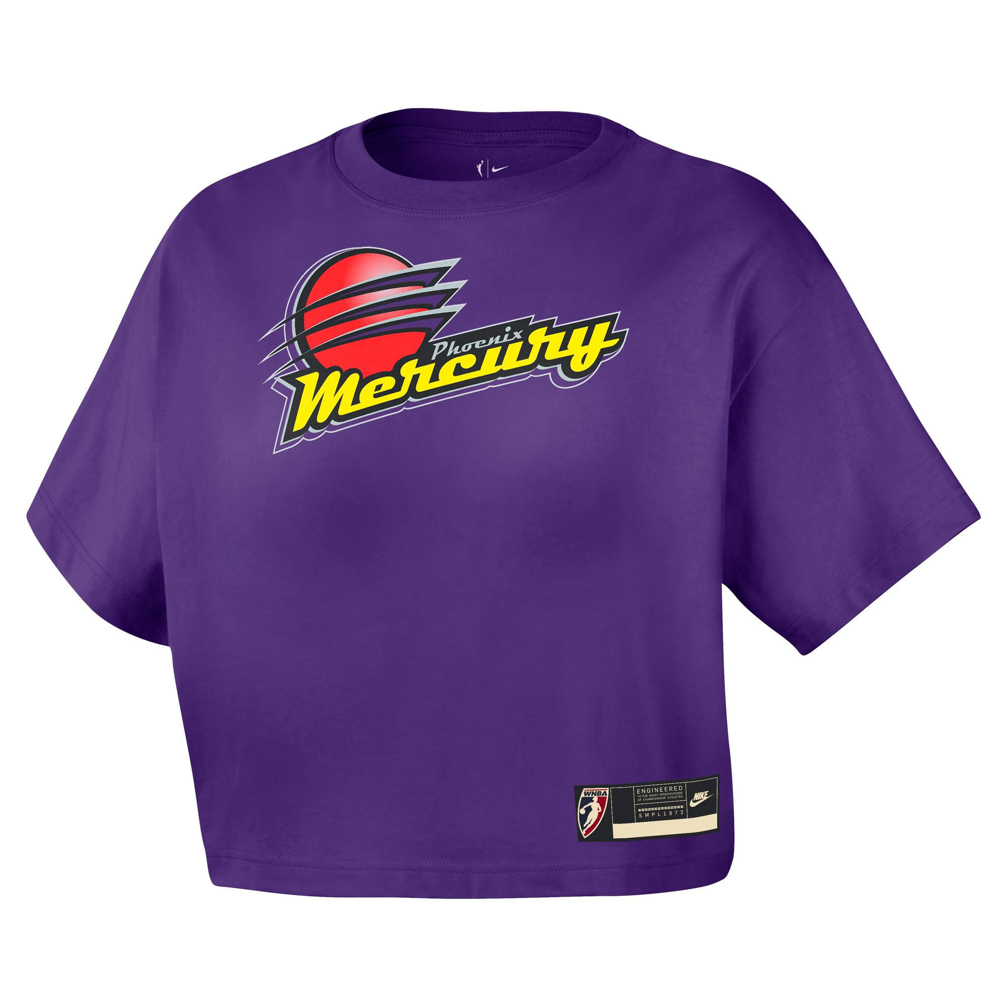 Women's Nike Purple Phoenix Mercury Throwback Cropped T-Shirt - Court Origins