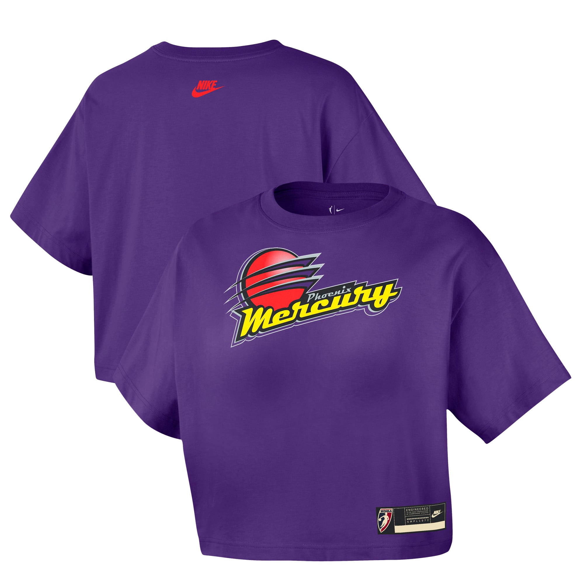 Women's Nike  Purple Phoenix Mercury Throwback Cropped T-Shirt - Court Origins
