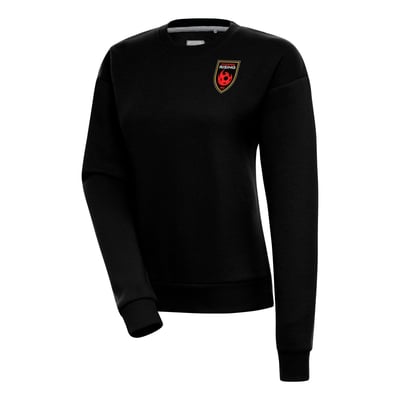 Phoenix Rising FC Antigua Women's Victory Crewneck Pullover Sweatshirt - Black