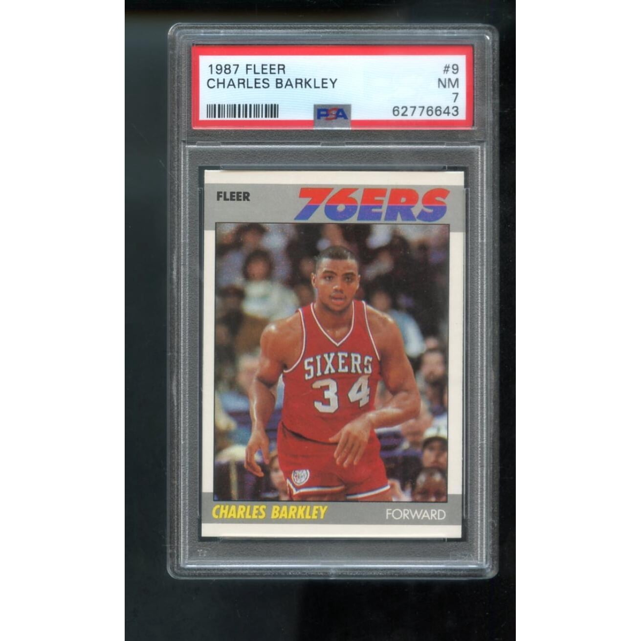 1987-88 Fleer #9 Charles Barkley PSA 7 Graded Basketball Card NBA 
