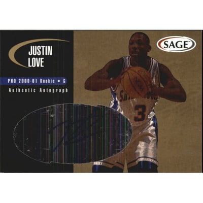 2000 SAGE Autographs Gold #A31 Justin Love/200