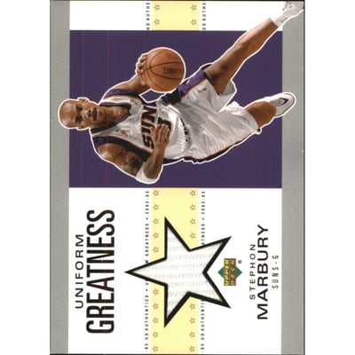 2002-03 UD Authentics Uniform Greatness #SMU Stephon Marbury
