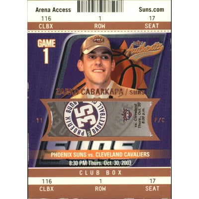 2003-04 Fleer Authentix Club Box #116 Zarko Cabarkapa