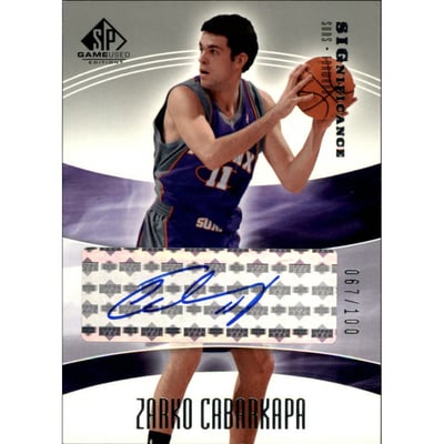 2004-05 SP Game Used SIGnificance #ZC Zarko Cabarkapa