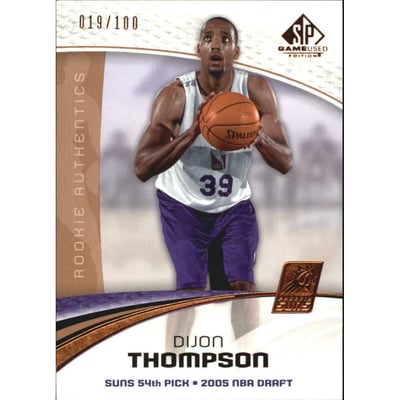 2005-06 SP Game Used 100 #118 Dijon Thompson