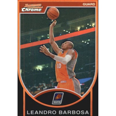 2007-08 Bowman Chrome Refractors Black #64 Leandro Barbosa