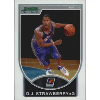 2007-08 Bowman Chrome Refractors #154 D.J. Strawberry