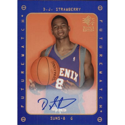 2007-08 SP Rookie Edition 1997-98 SP Rookie Autographs #144 D.J. Strawberry