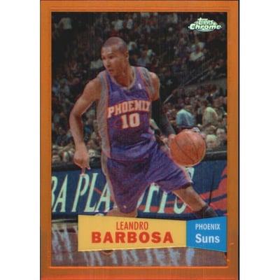2007-08 Topps Chrome 1957-58 Variations Refractors Orange #54 Leandro Barbosa