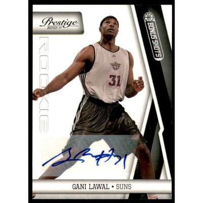 2010-11 Prestige Bonus Shots Black Signatures #196 Gani Lawal/99