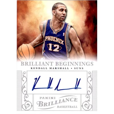 2012-13 Panini Brilliance Brilliant Beginnings Autographs #39 Kendall Marshall
