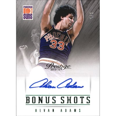 2013-14 Prestige Bonus Shots Autographs Green #49 Alvan Adams