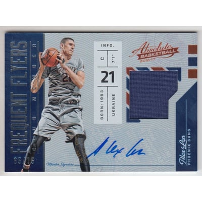 2016-17 Absolute Memorabilia Frequent Flyer Material Autographs #14 Alex Len