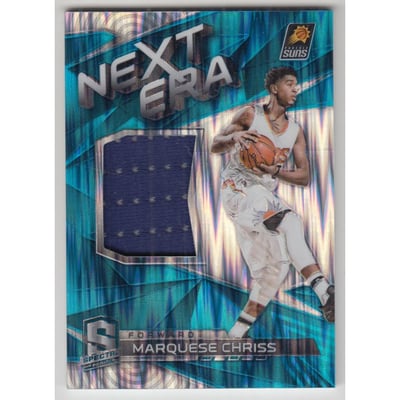 2016-17 Panini Spectra Next Era Materials Neon Blue #5 Marquese Chriss