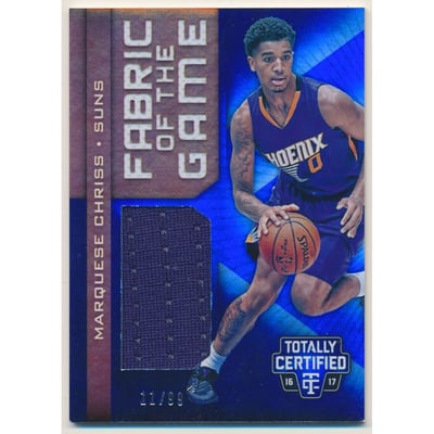 2016-17 Totally Certified Fabric of the Game Rookie Jerseys Blue #7 Marquese Chriss