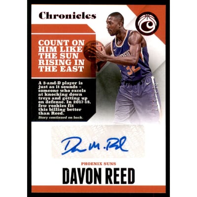 2017-18 Panini Chronicles Autographs Red #13 Davon Reed