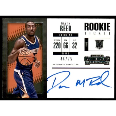 2017-18 Panini Contenders #131B Davon Reed AU VAR/75