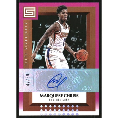 2017-18 Panini Status Elite Signatures Pink #29 Marquese Chriss/99