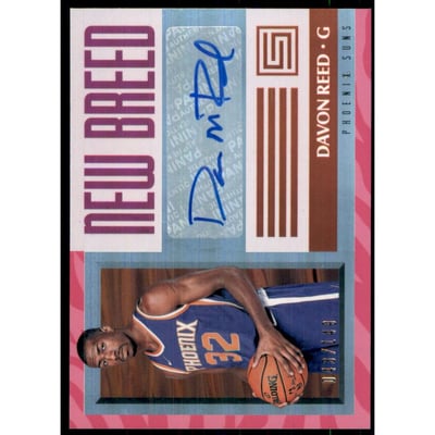 2017-18 Panini Status New Breed Autographs Pink #20 Davon Reed