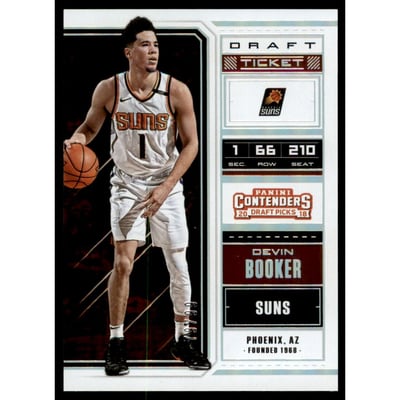 2018-19 Panini Contenders Draft Picks Variations Draft Ticket #13 Devin Booker