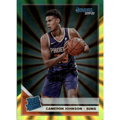 2019-20 Donruss Holo Green and Yellow Laser #210 Cameron Johnson RR