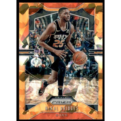 2019-20 Panini Prizm Prizms Orange Ice #99 Mikal Bridges