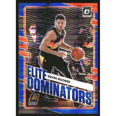 2020-21 Donruss Optic Elite Dominators Blue Pulsar #14 Devin Booker