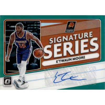 2020-21 Donruss Optic Signature Series Green #7 E'Twaun Moore