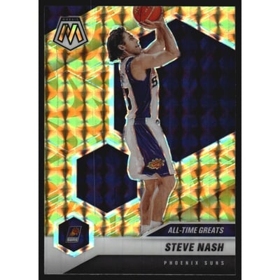2020-21 Panini Mosaic Mosaic Reactive Yellow #286 Steve Nash