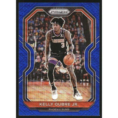 2020-21 Panini Prizm Prizms Blue Wave #208 Kelly Oubre Jr.