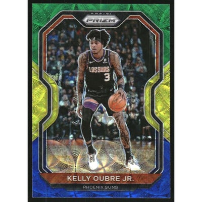2020-21 Panini Prizm Prizms Choice Blue Yellow and Green #208 Kelly Oubre Jr.