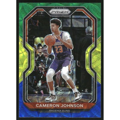 2020-21 Panini Prizm Prizms Choice Blue Yellow and Green #46 Cameron Johnson