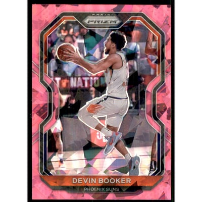 2020-21 Panini Prizm Prizms Pink Ice #214 Devin Booker